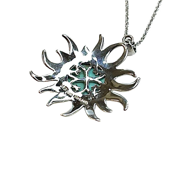 R. H. Macy Silver & Turquoise Square Necklace, NWT! - Picture 4 of 6